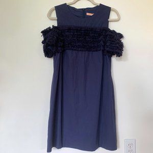 NWT Anthropologie Hutch Navy Cold Shoulder Dress